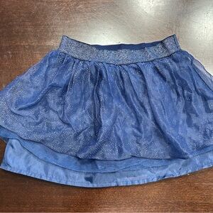 Cat & Jack Glittery Blue Layered Skirt